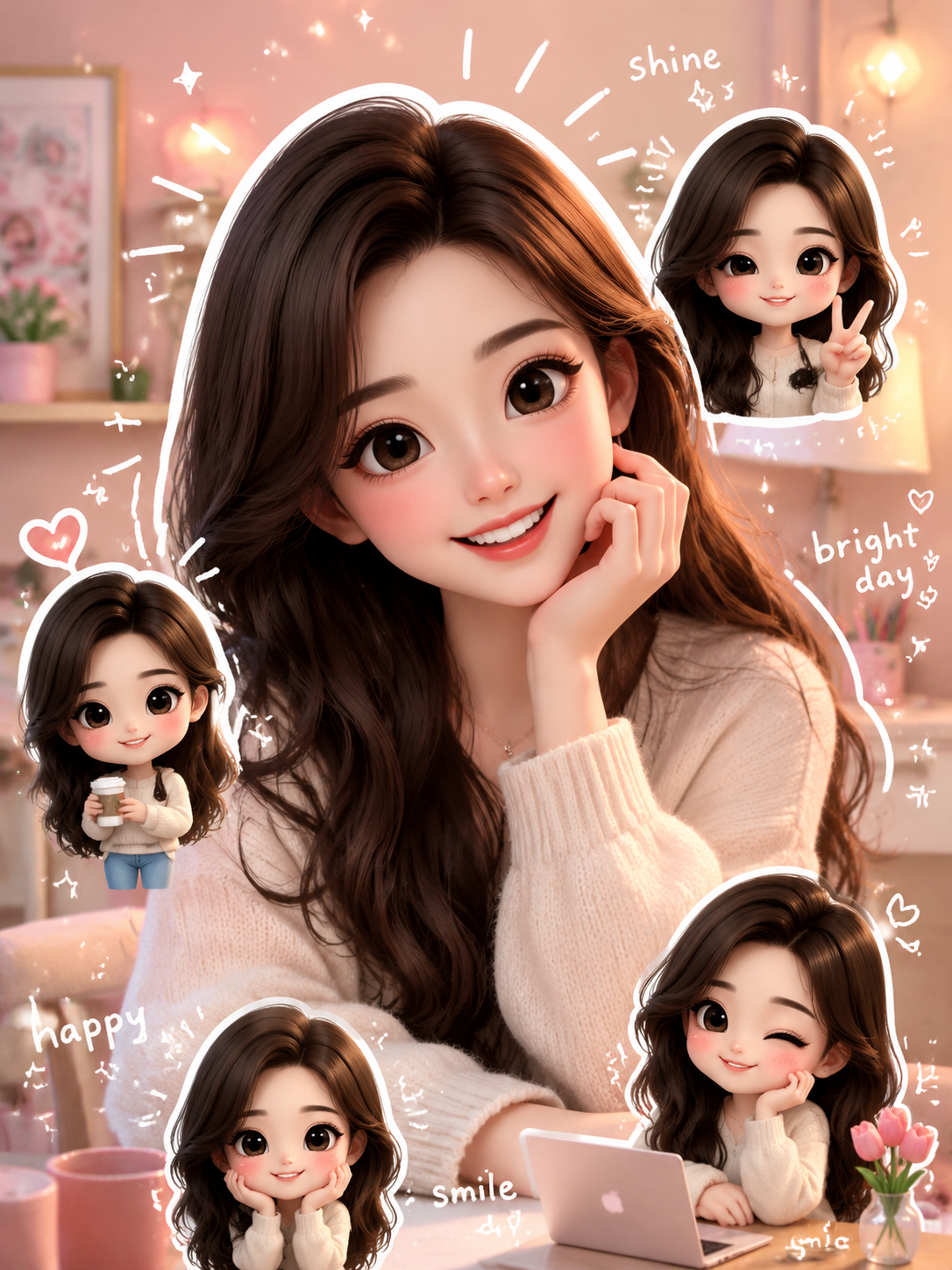 OpenImg chibi cartoon face animation with kawaii expressions