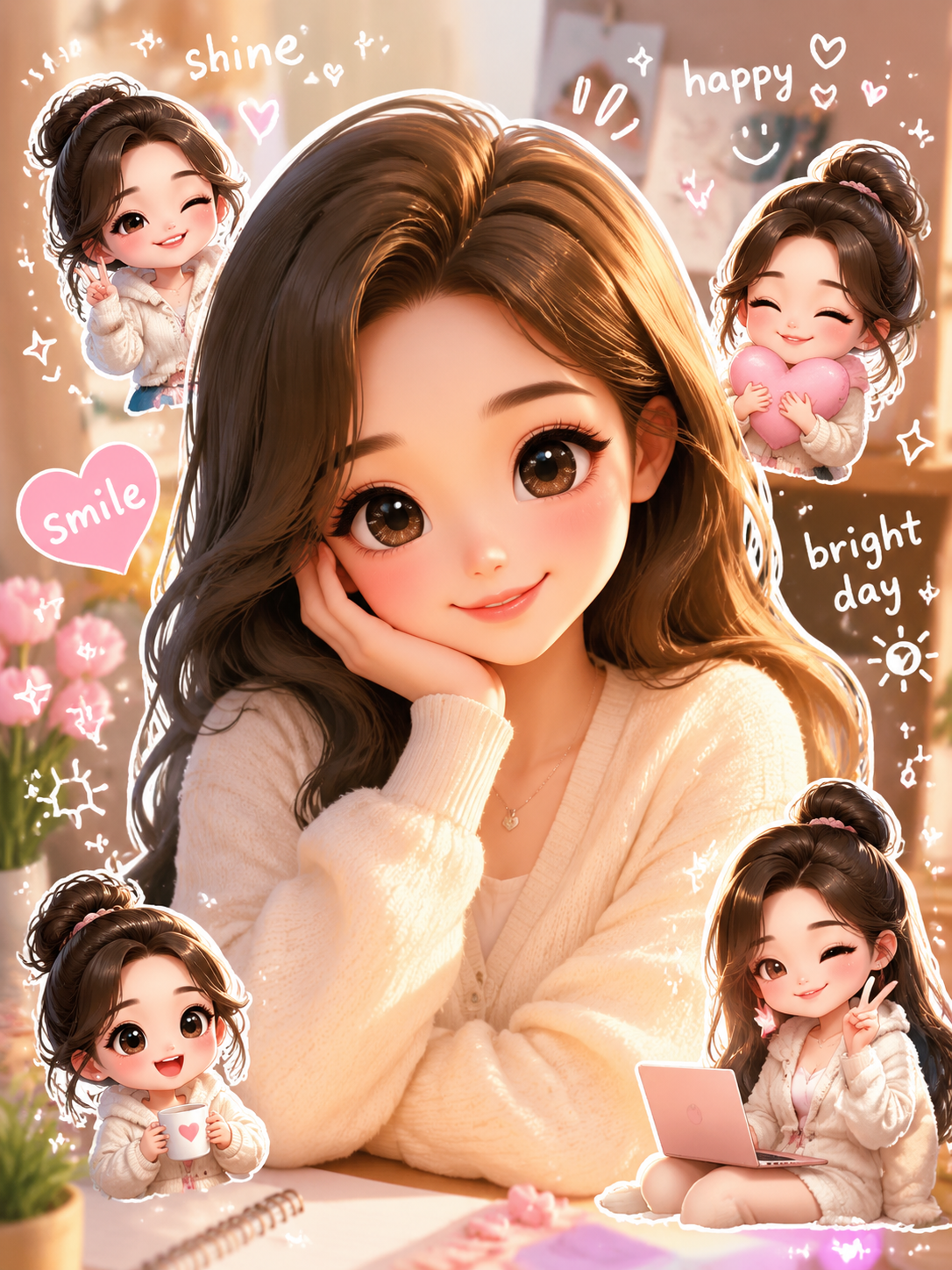 OpenImg chibi social media video asset with animated style variations