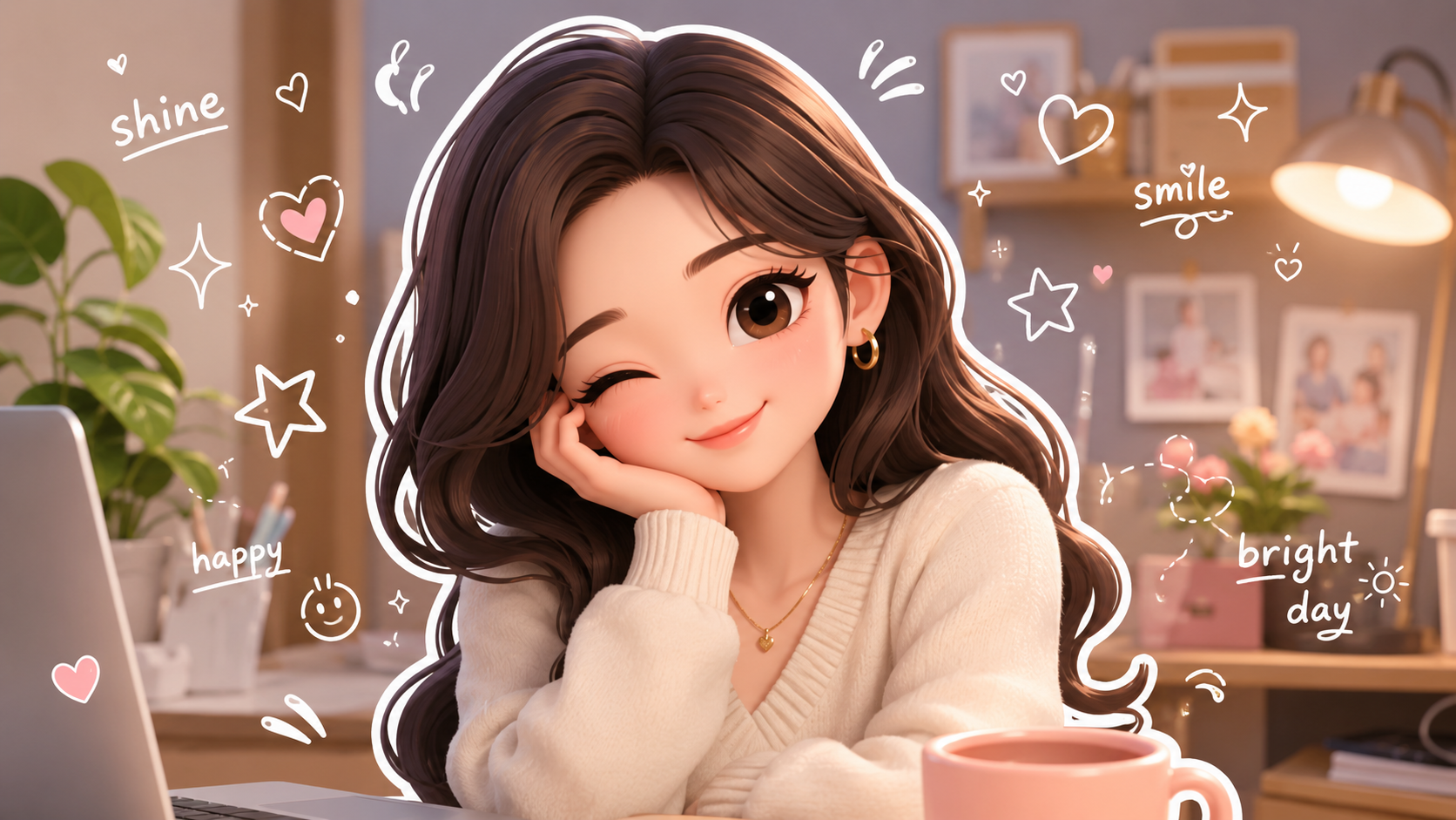 Doodle chibi animation with playful sketch style