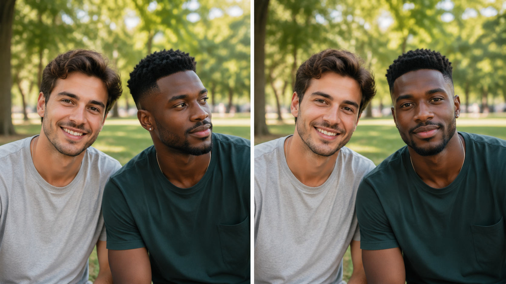 Best portrait angle guide for AI eye direction change showing optimal face positioning