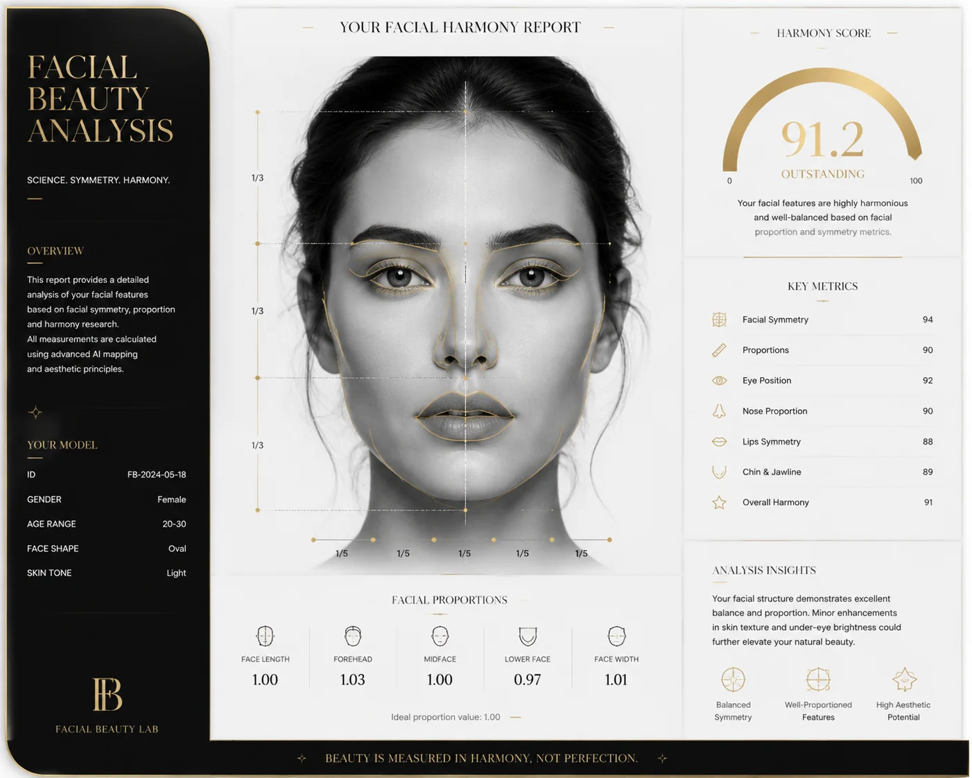 OpenImg facial classification explanation showing AI landmarks and threshold documentation