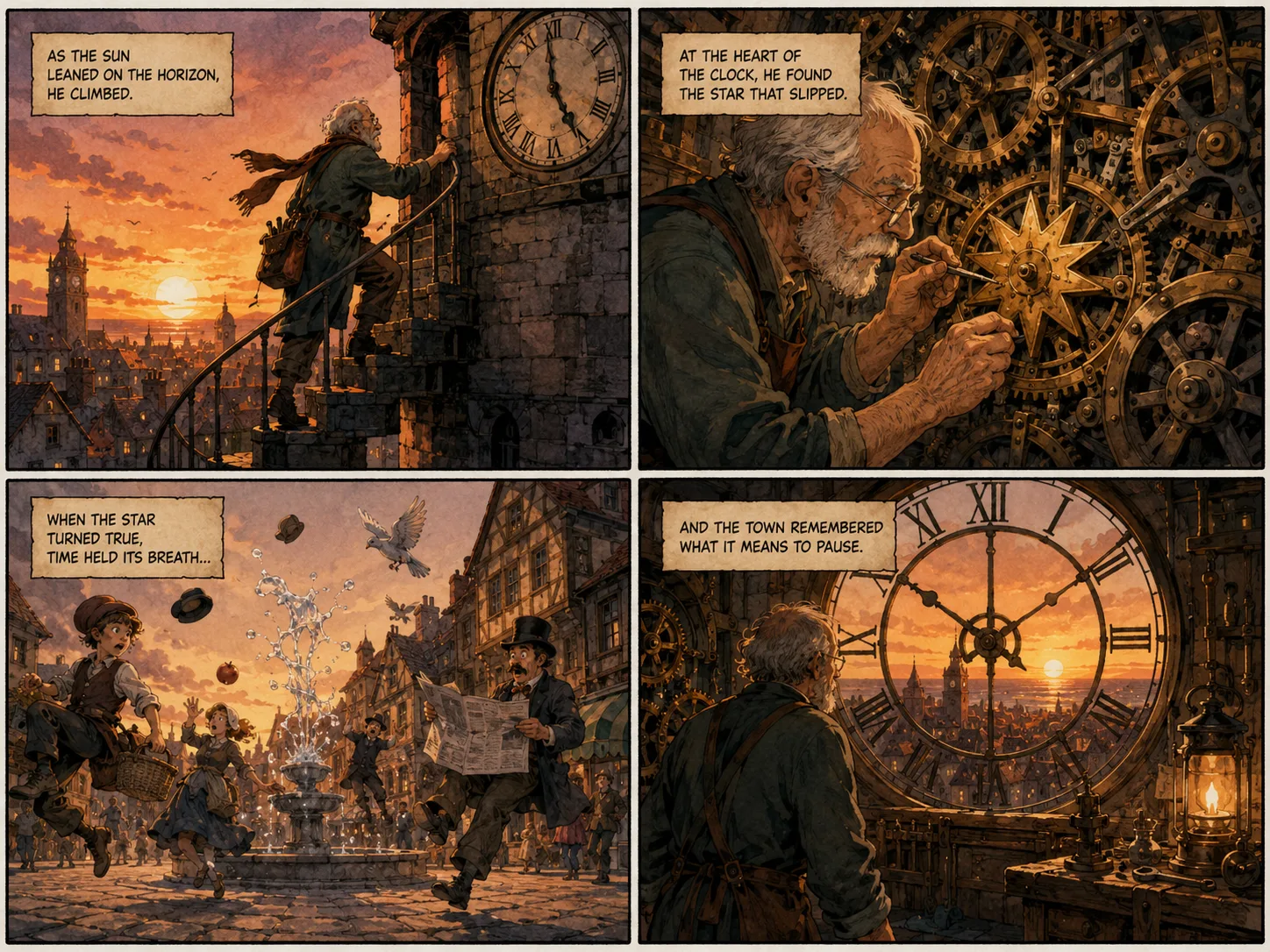 Open book to comic page example