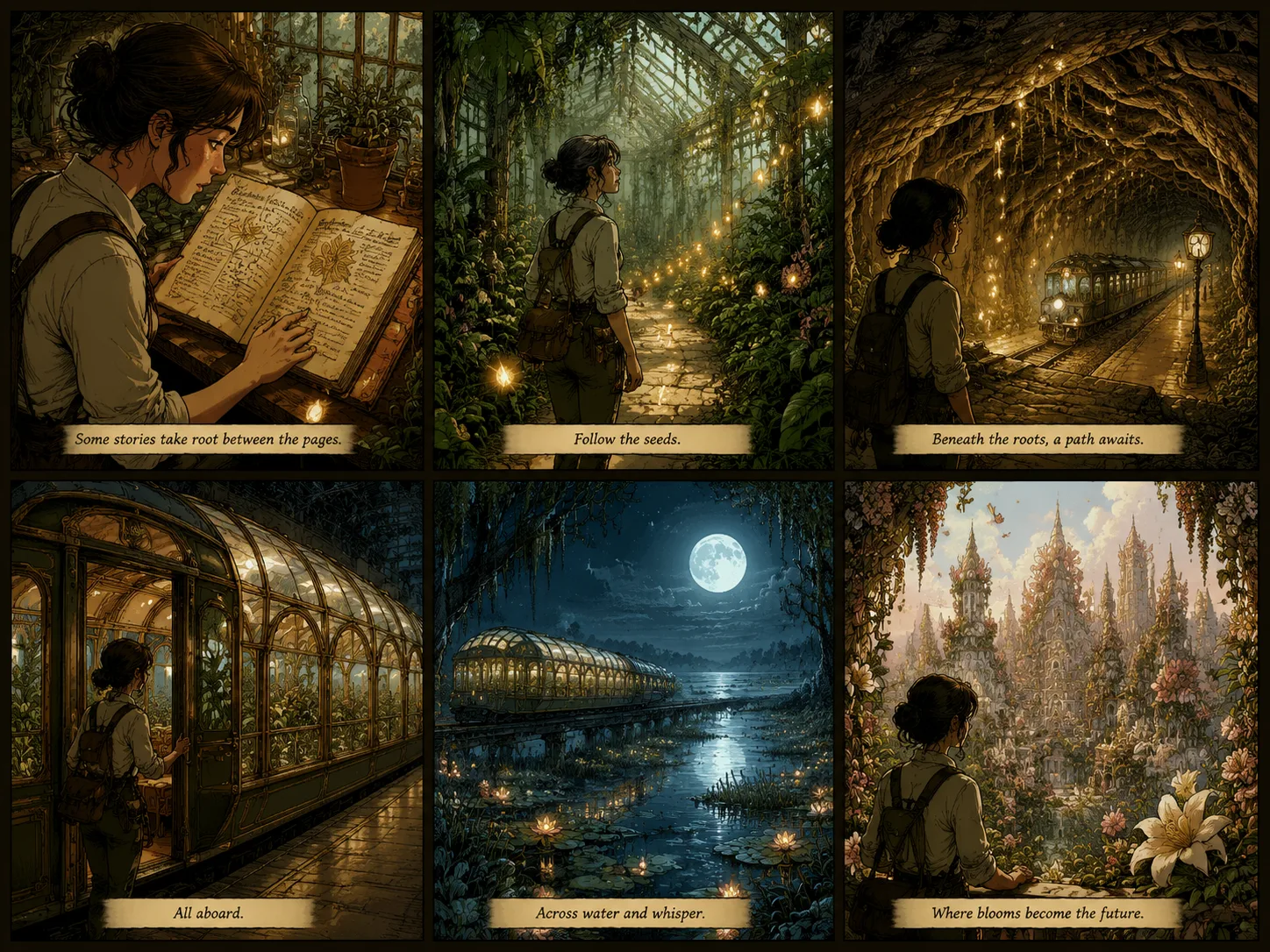 Open novel to comic panel layout