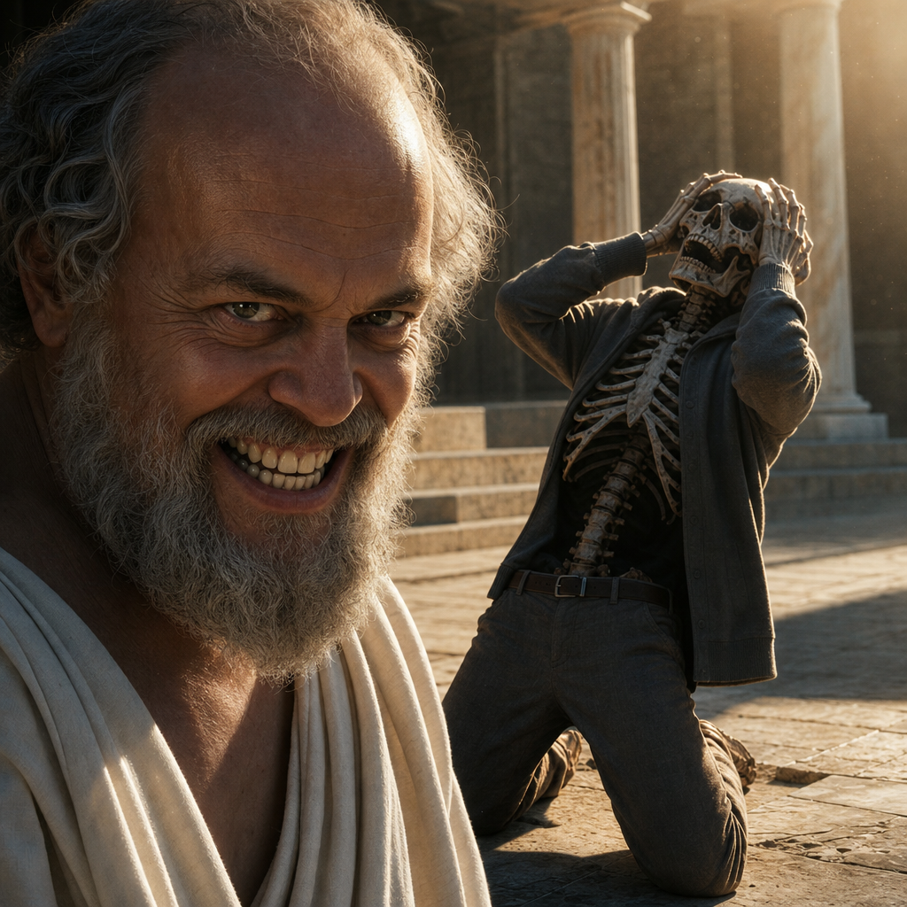 Socrates AI skeleton meme generator — breakdown