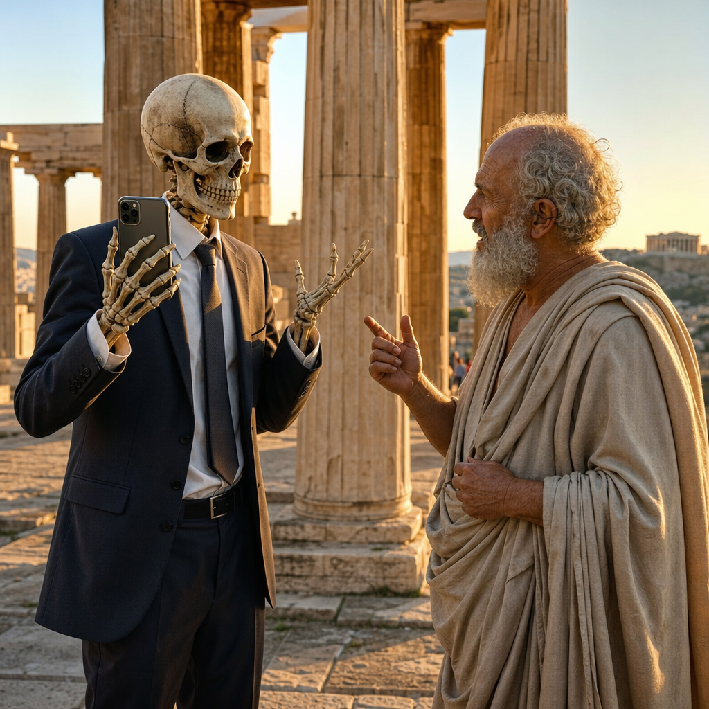 Socrates AI skeleton meme generator quality comparison